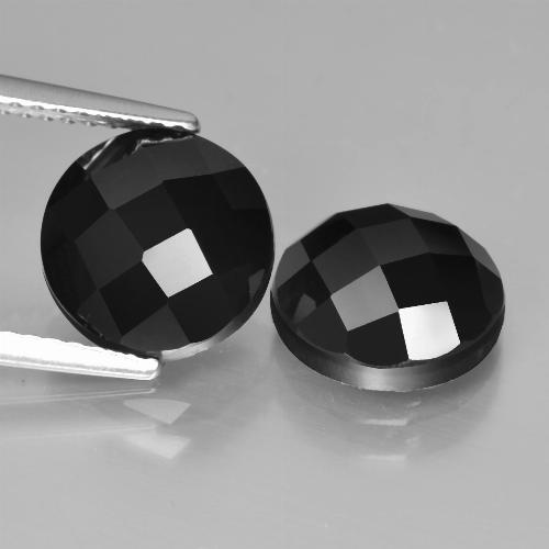 Black Spinel Gem - 3.4ct Round Rose-Cut (ID: 426747)