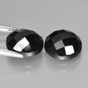 Spinel Gemstones in 9 mm (calibrated) Size for Sale, Spinel Stones in Black Color