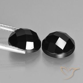 Spinel Gemstones in 9 mm (calibrated) Size for Sale, Spinel Stones in Black Color