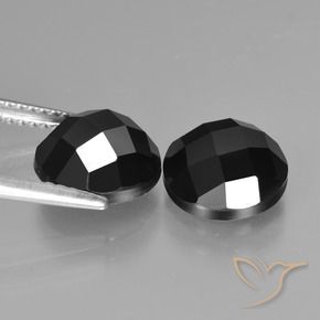 Spinel Gemstones in 9 mm (calibrated) Size for Sale, Spinel Stones in Black Color
