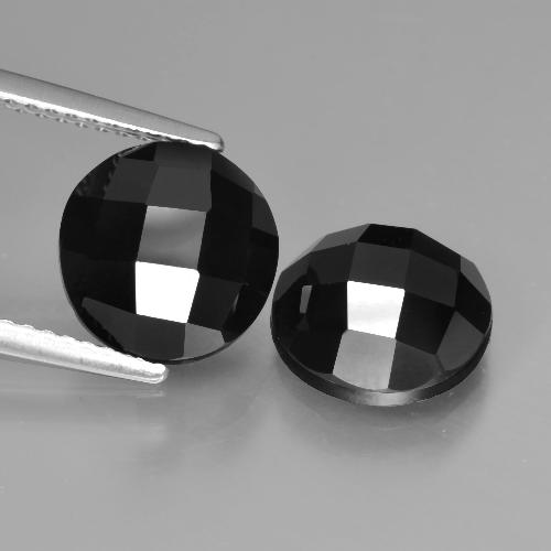 Black Spinel Gem - 3.6ct Round Rose-Cut (ID: 426755)