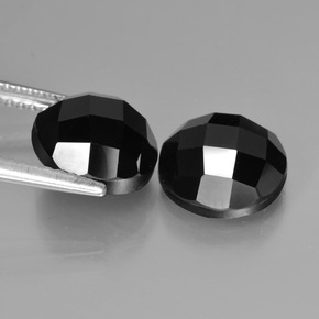 Spinel Gemstones in 9 mm (calibrated) Size for Sale, Spinel Stones in Black Color
