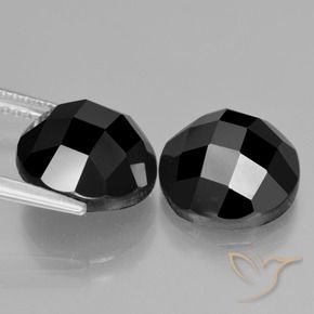 Spinel Gemstones in 10 mm (calibrated) Size for Sale, Spinel Stones in Black Color