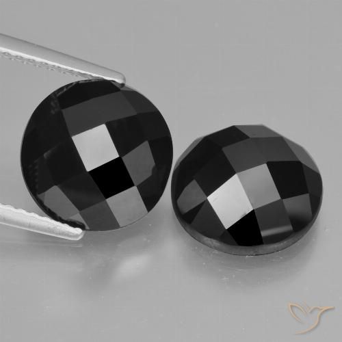 9.40ctw Natural Black Spinel, Round, Opaque