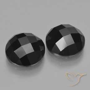 9.40 ctw Black Spinel Stones, Natural Spinel in Round Rose-Cut Shape for Sale