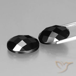 Spinel Gemstones in 14 x 10 mm (calibrated) Size for Sale, Spinel Stones in Black Color