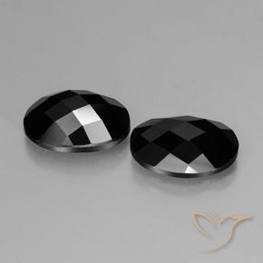 11.54 ctw Black Spinel Stones, Natural Spinel in Oval Rose-Cut Shape for Sale
