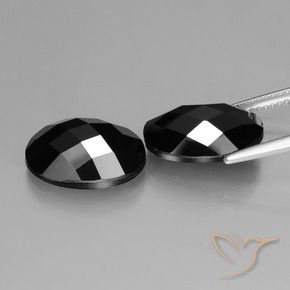 Spinel Gemstones in 14 x 10 mm (calibrated) Size for Sale, Spinel Stones in Black Color