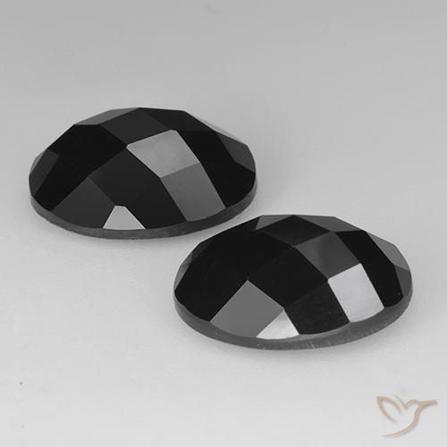 Spinel Gemstones in 14 x 10 mm (calibrated) Size for Sale, Spinel Stones in Black Color