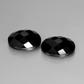 13.38 ctw Black Spinel Stones, Natural Spinel in Oval Rose-Cut Shape for Sale