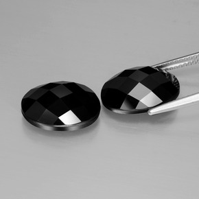 Spinel Gemstones in 14 x 10 mm (calibrated) Size for Sale, Spinel Stones in Black Color