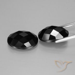Spinel Gemstones in 14 x 10 mm (calibrated) Size for Sale, Spinel Stones in Black Color