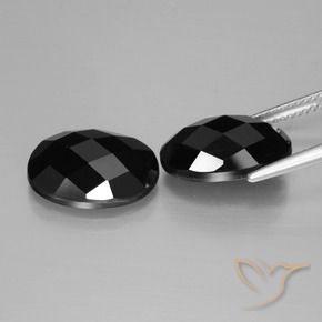 Spinel Gemstones in 14 x 10 mm (calibrated) Size for Sale, Spinel Stones in Black Color