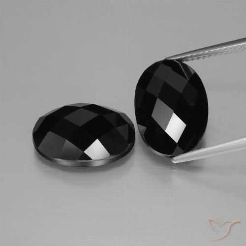 14.11ctw Natural Black Spinel, Oval, Opaque