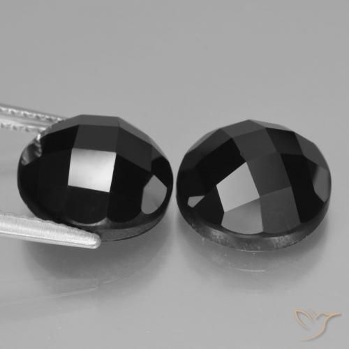 Spinel Gemstones in 10 mm (calibrated) Size for Sale, Spinel Stones in Black Color