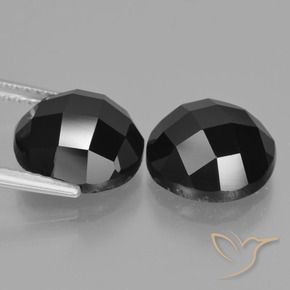Spinel Gemstones in 10 mm (calibrated) Size for Sale, Spinel Stones in Black Color
