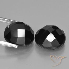 Spinel Gemstones in 10 mm (calibrated) Size for Sale, Spinel Stones in Black Color