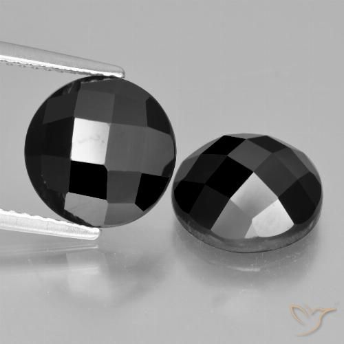 8.89ctw Natural Black Spinel, Round, Opaque