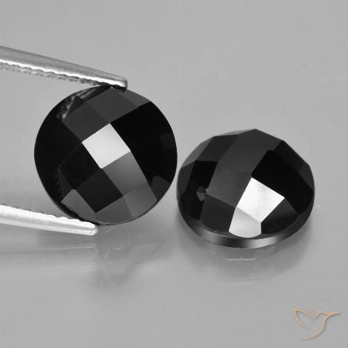 8.55 ct Black Spinel, 10.1 mm Round Rose Cut From Thailand, Photo A