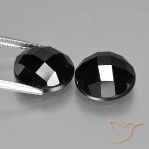 Spinel Gemstones in 10 mm (calibrated) Size for Sale, Spinel Stones in Black Color
