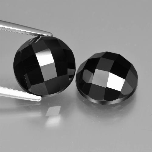 Black Spinel Gem - 5.1ct Round Rose-Cut (ID: 426931)
