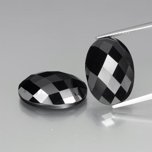 Black Spinel Gem - 12.3ct Oval Rose-Cut (ID: 438289)
