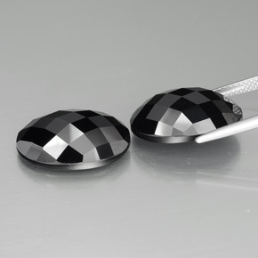 Spinel Gemstones in 18 x 13 mm (calibrated) Size for Sale, Spinel Stones in Black Color