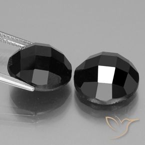 Spinel Gemstones in 12 mm (calibrated) Size for Sale, Spinel Stones in Black Color