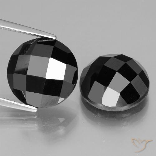 14.85ctw Natural Black Spinel, Round, Opaque