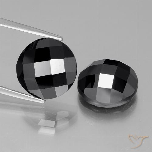 15.03ctw Natural Black Spinel, Round, Opaque