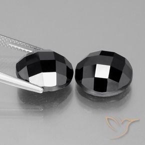 Spinel Gemstones in 12 mm (calibrated) Size for Sale, Spinel Stones in Black Color