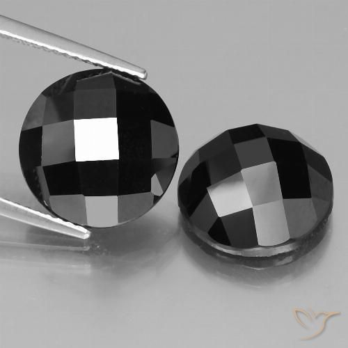15.39ctw Natural Black Spinel, Round, Opaque