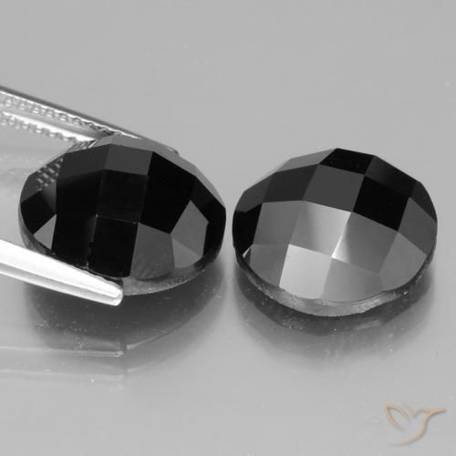 Spinel Gemstones in 12 mm (calibrated) Size for Sale, Spinel Stones in Black Color