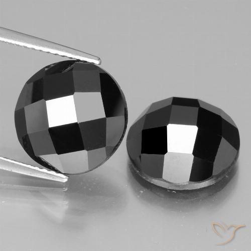 14.27ctw Natural Black Spinel, Round, Opaque
