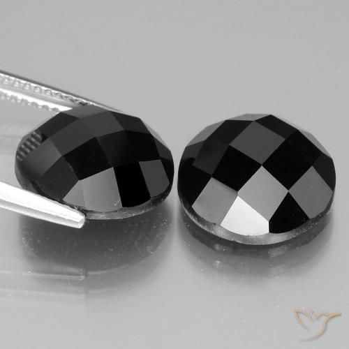 Spinel Gemstones in 12 mm (calibrated) Size for Sale, Spinel Stones in Black Color