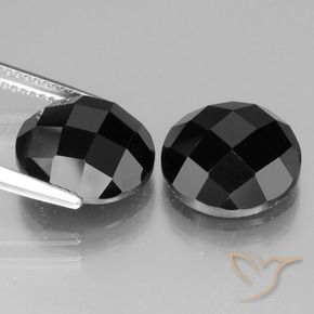 Spinel Gemstones in 12 mm (calibrated) Size for Sale, Spinel Stones in Black Color