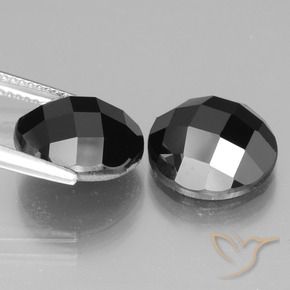 Spinel Gemstones in 12 mm (calibrated) Size for Sale, Spinel Stones in Black Color