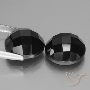 Spinel Gemstones in 12 mm (calibrated) Size for Sale, Spinel Stones in Black Color