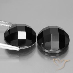 Spinel Gemstones in 12 mm (calibrated) Size for Sale, Spinel Stones in Black Color