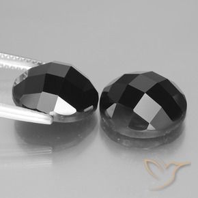 Spinel Gemstones in 12 mm (calibrated) Size for Sale, Spinel Stones in Black Color