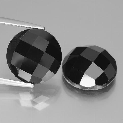 Black Spinel Gem - 7.1ct Round Rose-Cut (ID: 438435)