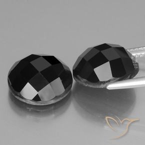 Spinel Gemstones in 12 mm (calibrated) Size for Sale, Spinel Stones in Black Color