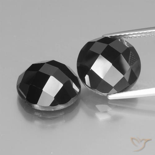 14.86ctw Natural Black Spinel, Round, Opaque