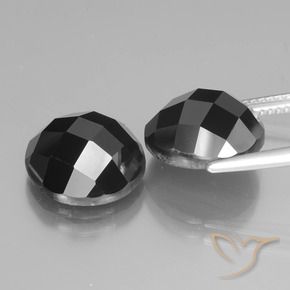 Spinel Gemstones in 12 mm (calibrated) Size for Sale, Spinel Stones in Black Color