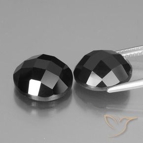 Spinel Gemstones in 12 mm (calibrated) Size for Sale, Spinel Stones in Black Color