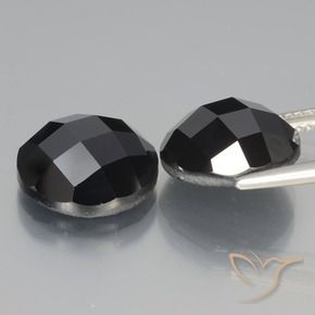 Spinel Gemstones in 12 mm (calibrated) Size for Sale, Spinel Stones in Black Color