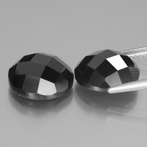 Spinel Gemstones in 12 mm (calibrated) Size for Sale, Spinel Stones in Black Color