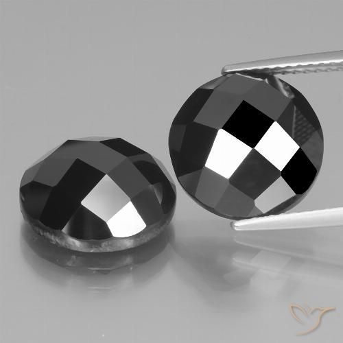 14.99ctw Natural Black Spinel, Round, Opaque