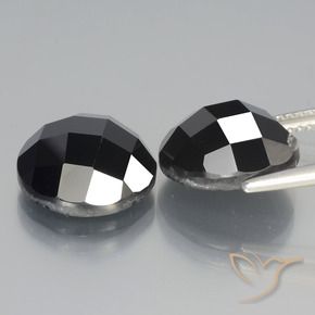 Spinel Gemstones in 12 mm (calibrated) Size for Sale, Spinel Stones in Black Color