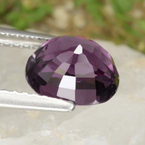 Spinel Gemstone in 8.1 x 6.4 mm Size for Sale, Spinel Stone in Deep Purple Color